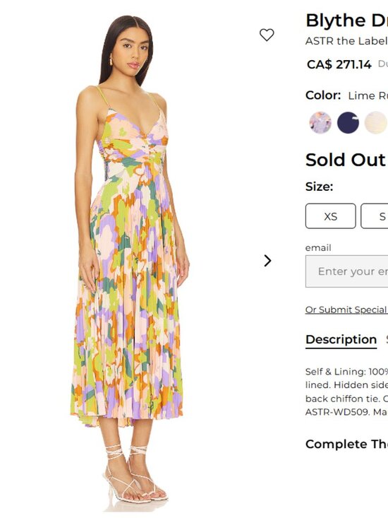 Astr Dresses & Skirts - Astr the label Blythe Floral Plisse Midi Dress M / NWOT
